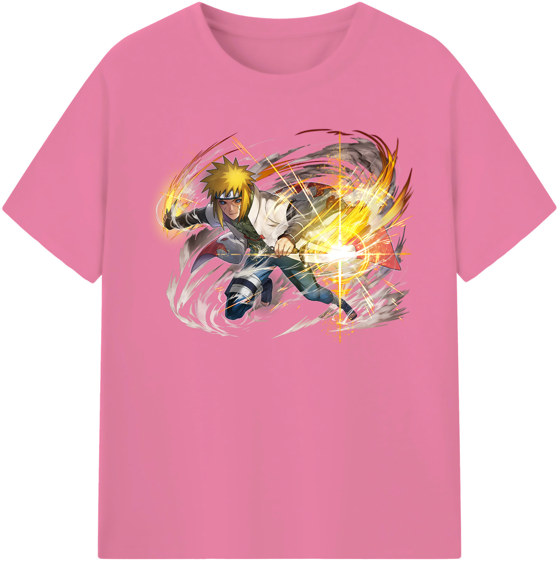 （画像用） NARUTO -ナルト- 波風 ミナト Namikaze Minato 綿100％半袖Tシャツ（フロントプリント）